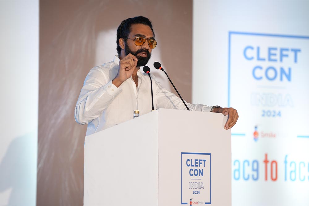 Ashwin Kkumar speaking at Cleft Con India 2024