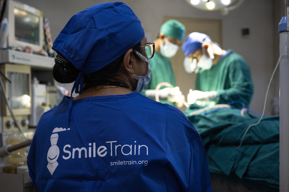 Smile Train partner at the Goyal Hospital operation theatre