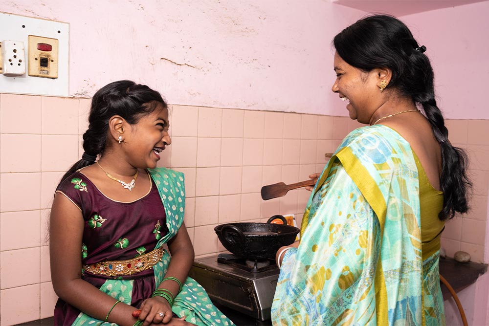 Akshara and Mythri smiling after cleft surgery