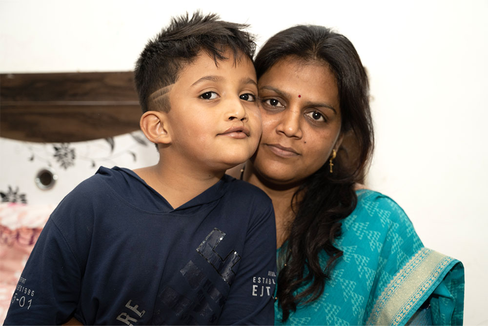 Abhay with his mother, Suwarna