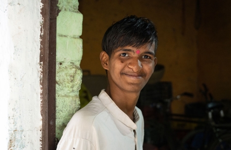 Sujal smiling after cleft surgery