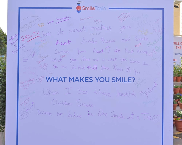 "What makes you smile?" poster