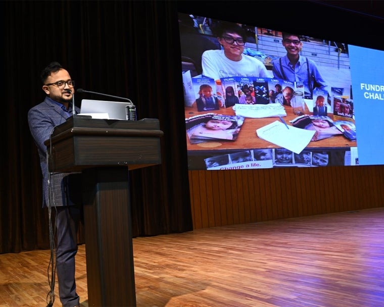 Rahul Jha speaking at Meghalaya Smiles