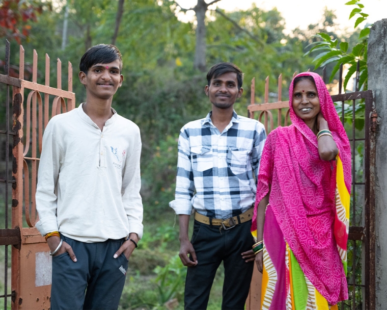 Sujal smiling with his mother Malti after cleft surgery